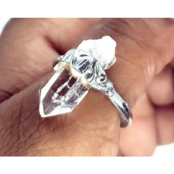 Quartz crystal Ring handmade size 10 - Picture 4 of 12